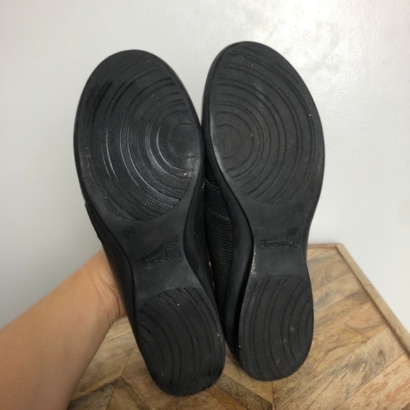 Dansko Gold Addy Metallic Lizard Leather Loafers Women Size 36 or 6 - Picture 5 of 8